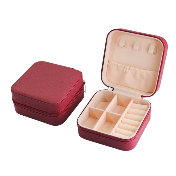 Red Jewelry Mini Travel Case - Picture 2 of 2